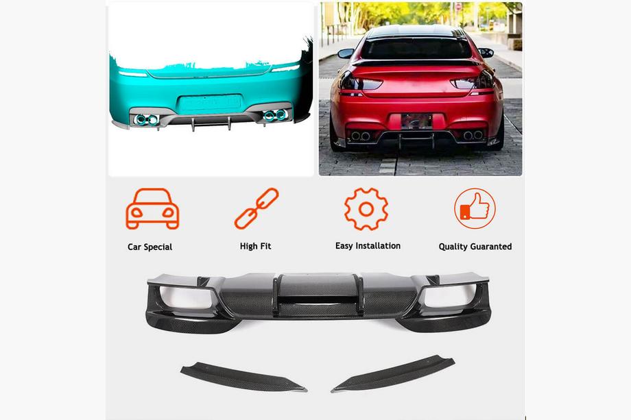 BMW 6 Series F12/F13/F06 2011-2018 Heckstoßstangendiffusor FRP V7 (für M6) Foto 2