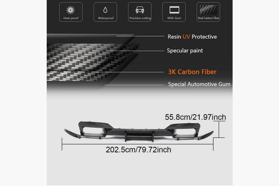 BMW 6 Series F12/F13/F06 2011-2018 Heckstoßstangendiffusor FRP V7 (für M6) Foto 6