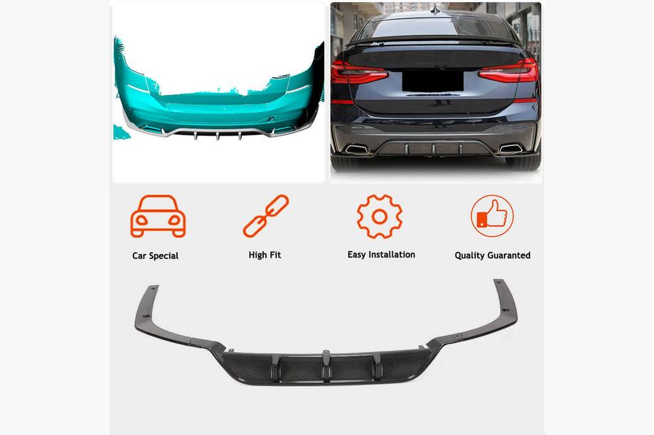 BMW 6 Series G32 2017- Heckdiffusor V2 (für M-Sport 2017-2020, Carbon) Foto 2