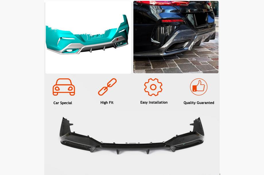 BMW 8 Series G14/G15/G16 2018- Heckdiffusor V2 (für G16 M-Sport, Carbon) Foto 2