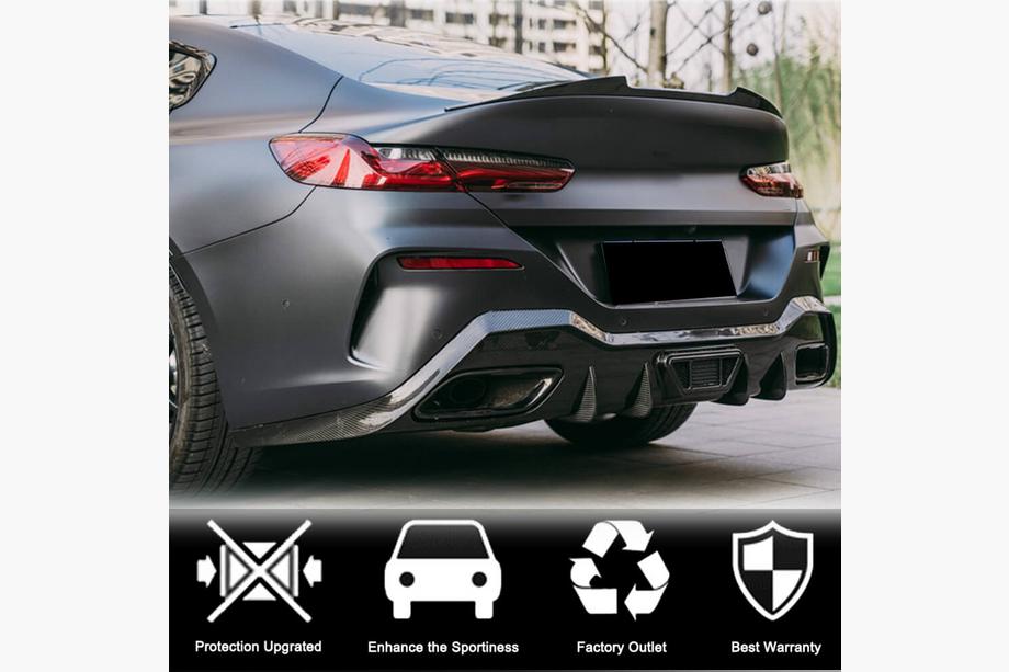 BMW 8 Series G14/G15/G16 2018- Heckdiffusor V1 für G16 M-Sport, Carbon Foto 3