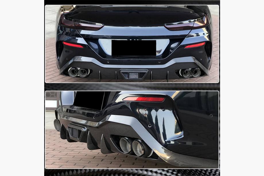 BMW 8 Series G14/G15/G16 2018- Heckdiffusor V1 für G16 M-Sport, Carbon Foto 4