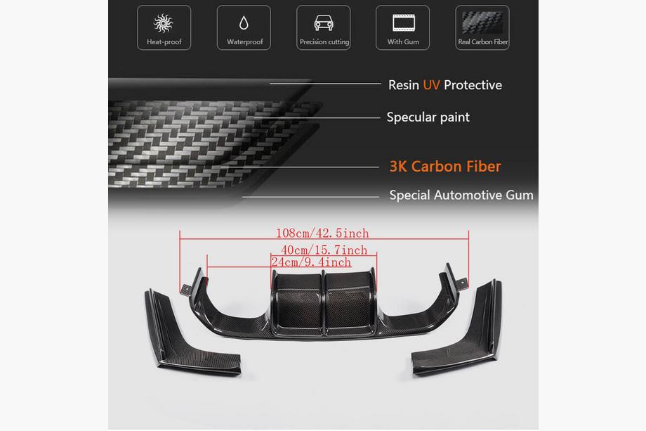 BMW 3 Series F30/F31 2012-2019 Heckdiffusor V4 (für F80, Carbon) Foto 7