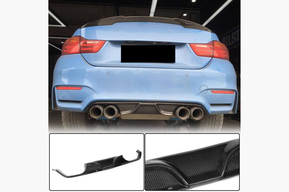 BMW 3 Series F30/F31 2012-2019 Heckstoßstangendiffusor V7 (für F80, Carbon) Image