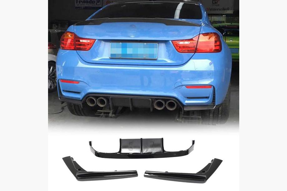 BMW 4 Series F32/F33/F36 2012-2020 Heckstoßstangendiffusor Carbon ABS V14 (für F82/F83) Image