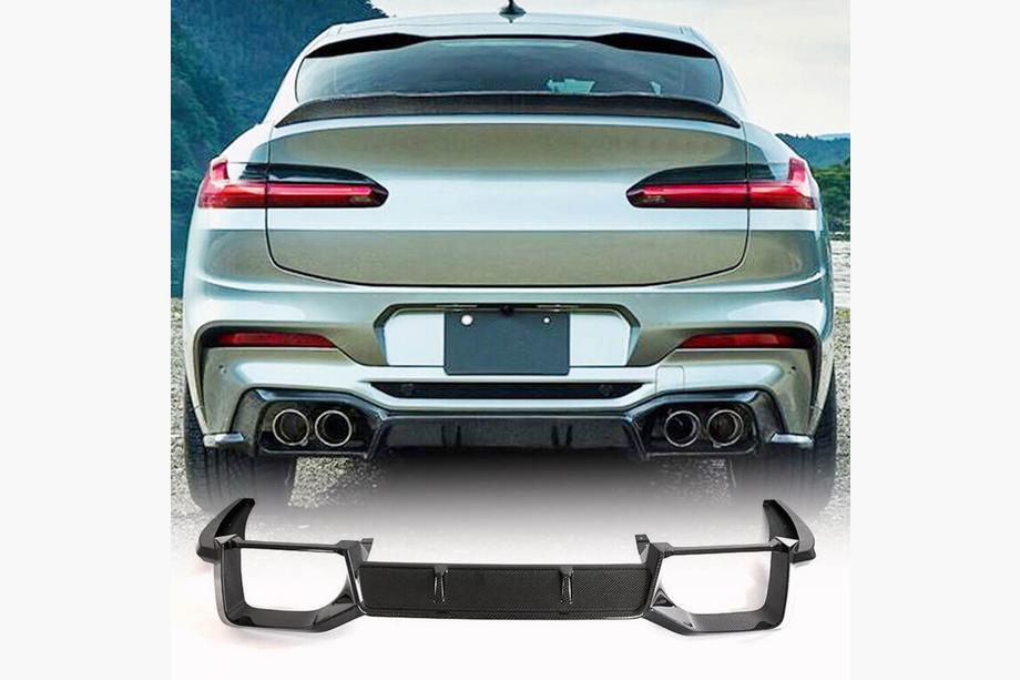 BMW X4 G02 2018- Heckstoßstangen Diffusor (für F98 2018-2021, Carbon) Foto 1