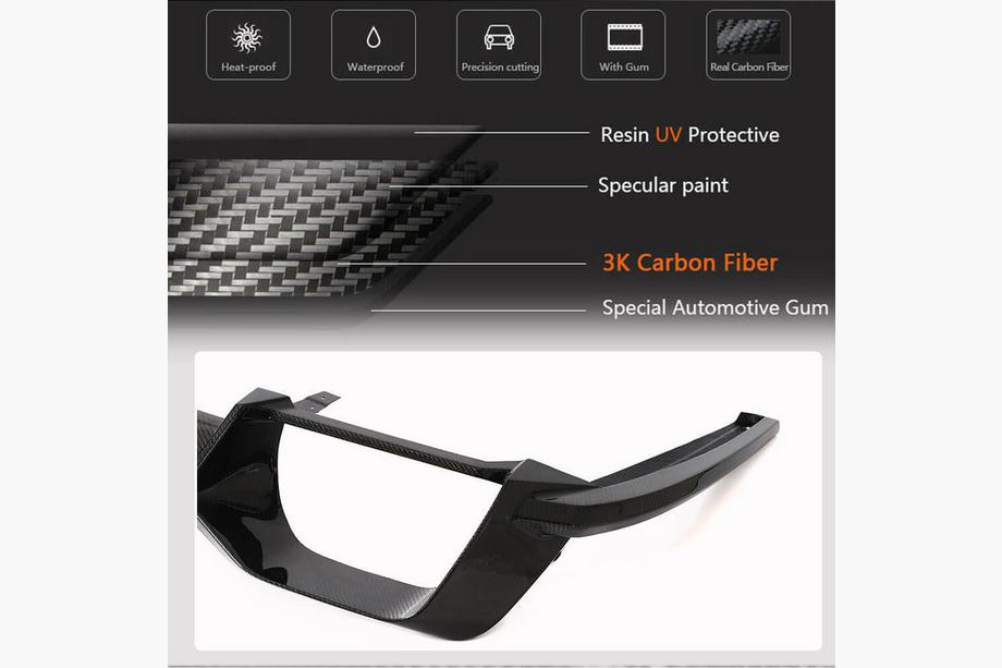 BMW X4 G02 2018- Heckstoßstangen Diffusor (für F98 2018-2021, Carbon) Foto 5
