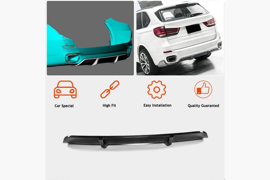 BMW X5 F15 2013-2018 Heckdiffusor V3 (für M-Sport, Carbon) Foto 3