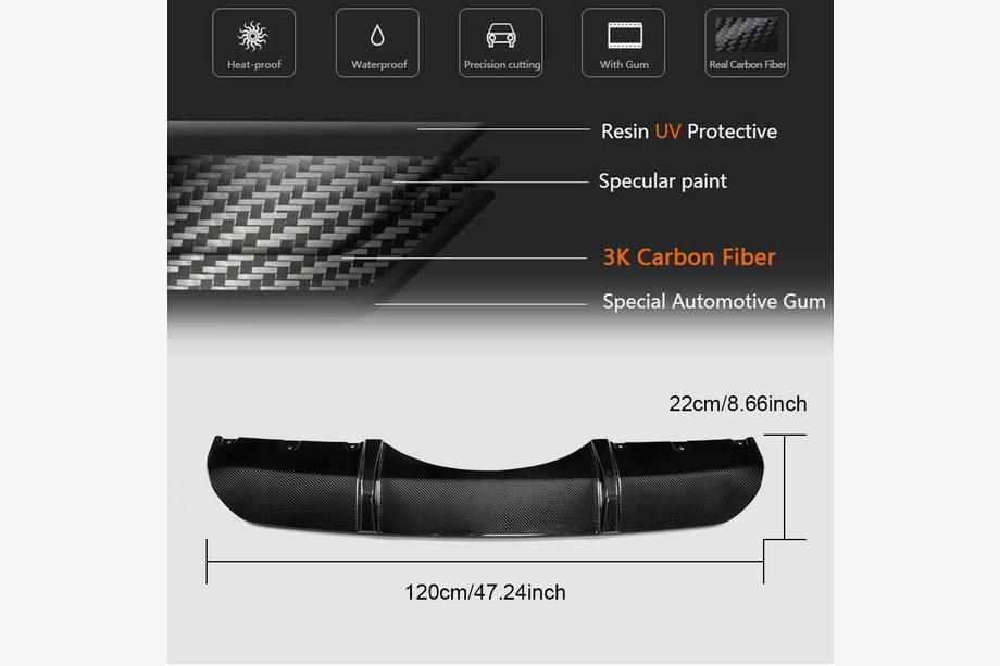 BMW X5 F15 2013-2018 Heckdiffusor V3 (für M-Sport, Carbon) Foto 7