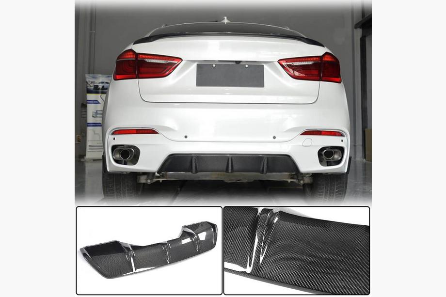 BMW X6 F16 2014-2019 Heckdiffusor V2 (für M-Sport, Carbon) Foto 1