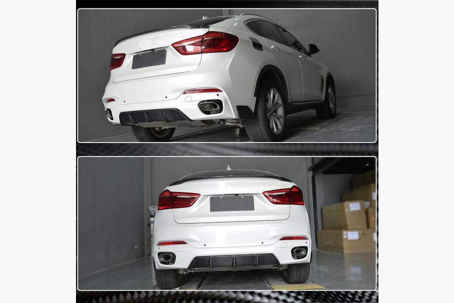 BMW X6 F16 2014-2019 Heckdiffusor V2 (für M-Sport, Carbon) Foto 3