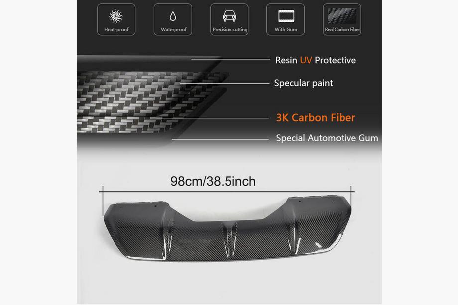 BMW X6 F16 2014-2019 Heckdiffusor V2 (für M-Sport, Carbon) Foto 6