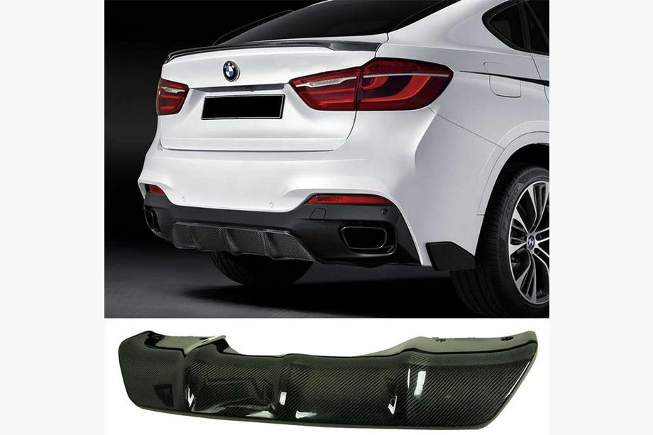 BMW X6 F16 2014-2019 Heckdiffusor V2 (für M-Sport, Carbon) Foto 5