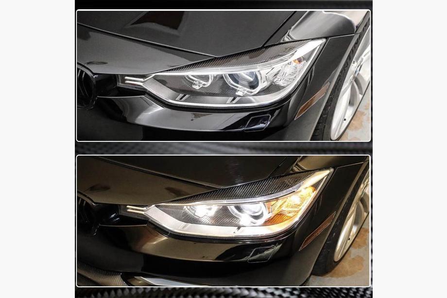 BMW 3 Series F30/F31 2012-2019 Scheinwerferblenden V1 (für F30, Carbon) Foto 10