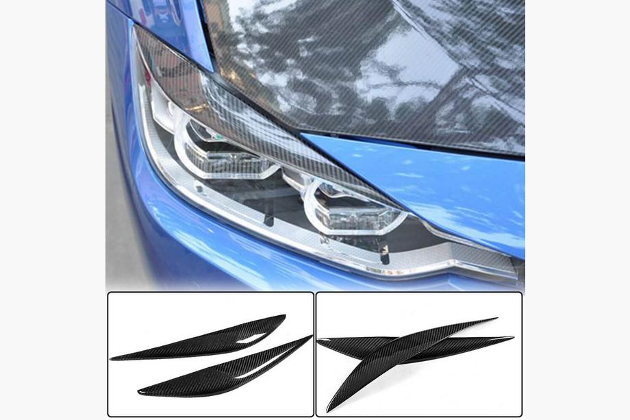 BMW 3 Series F30/F31 2012-2019 Scheinwerferblenden V2 (für F30, Carbon) Foto 3