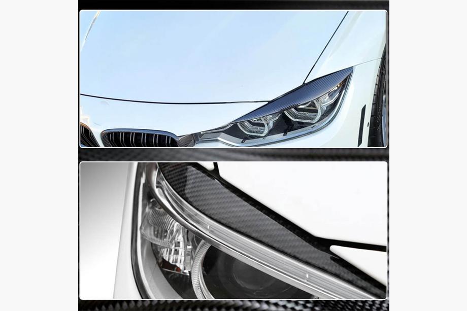 BMW 3 Series F30/F31 2012-2019 Scheinwerferblenden V2 (für F30, Carbon) Foto 6
