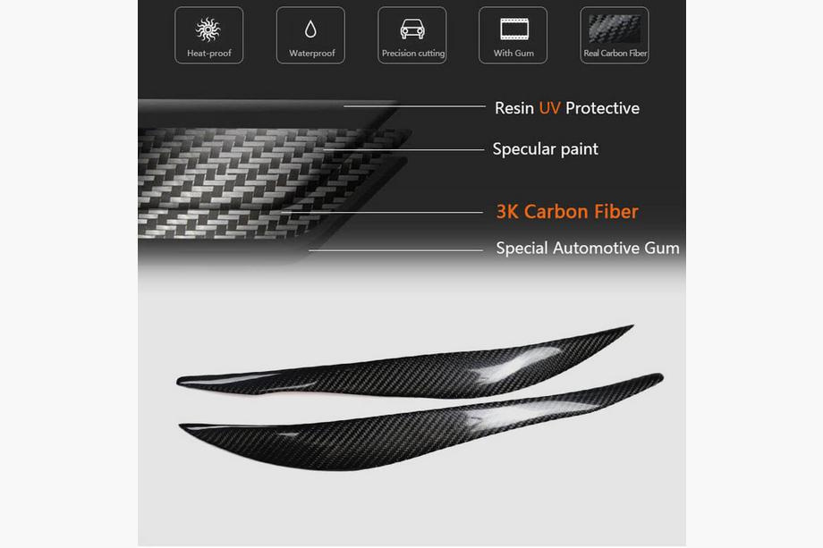 BMW 3 Series F30/F31 2012-2019 Scheinwerferblenden V2 (für F30, Carbon) Foto 11