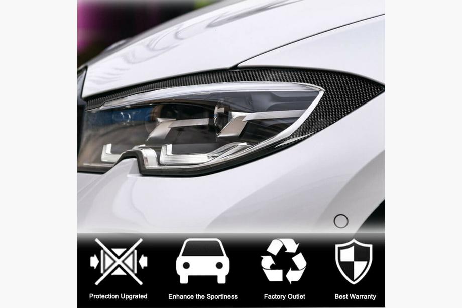 BMW 3 Series G20/G21 2018- Scheinwerferblenden (2018-2022, Carbon) Foto 3
