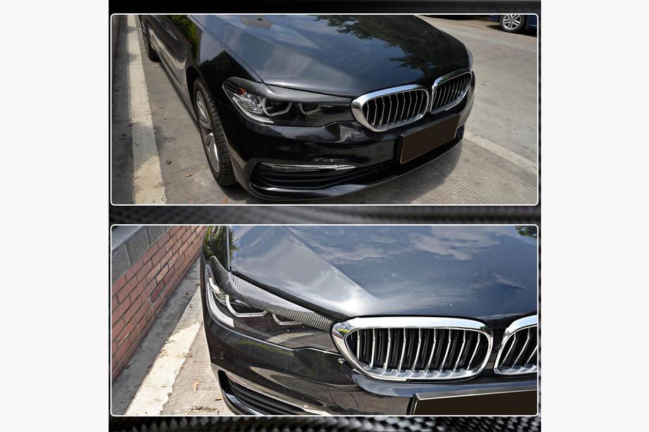 BMW 5er G30/G31 2017–2023 Scheinwerferblenden Trockencarbon (2017-2020) Foto 5