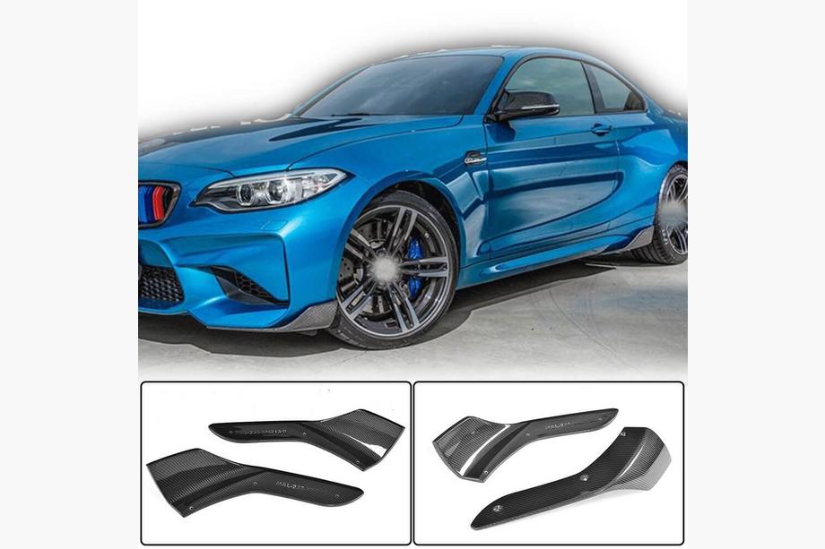 BMW 2 Series F22/F23 2014-2021 Frontspoiler Flap Aufsätze (für F87 M2/M2C, Carbon) Foto 1