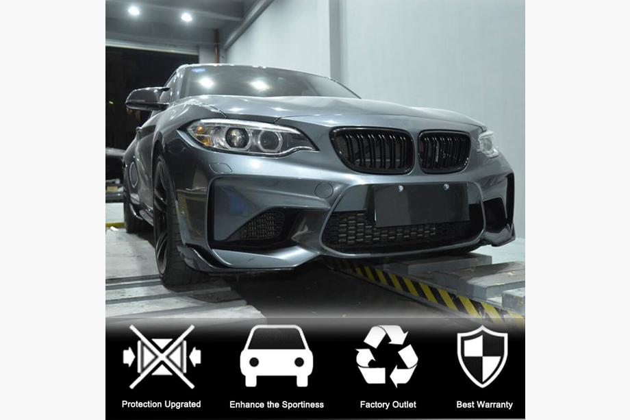 BMW 2 Series F22/F23 2014-2021 Frontspoiler Flap Aufsätze (für F87 M2/M2C, Carbon) Foto 3