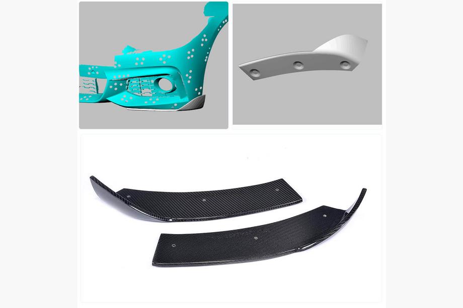 BMW 4 Series F32/F33/F36 2012-2020 Frontstoßstangen Flap Aufsätze (für M-Sport, Carbon) Foto 2