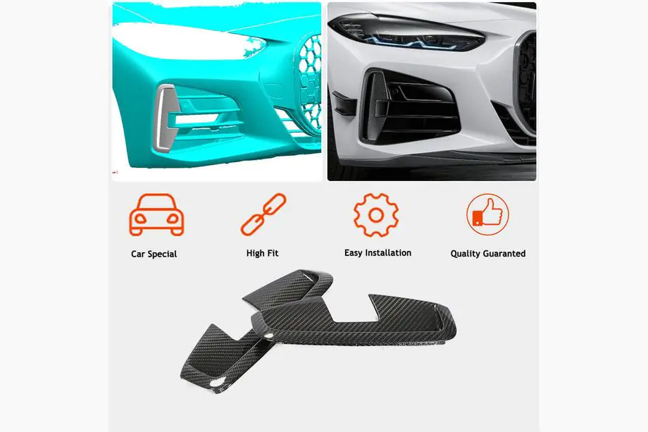 BMW 4 Series G22/23/26 2020- Frontstoßstangenlippe (für G22/G23 M-Sport, Carbon) Foto 2