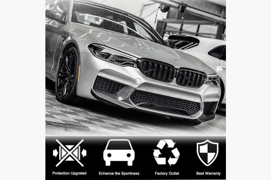 BMW 5er G30/G31 2017–2023 Frontstoßstangen Flaps Aufsätze (für M5 F90 2017-2020, Carbon) Foto 3