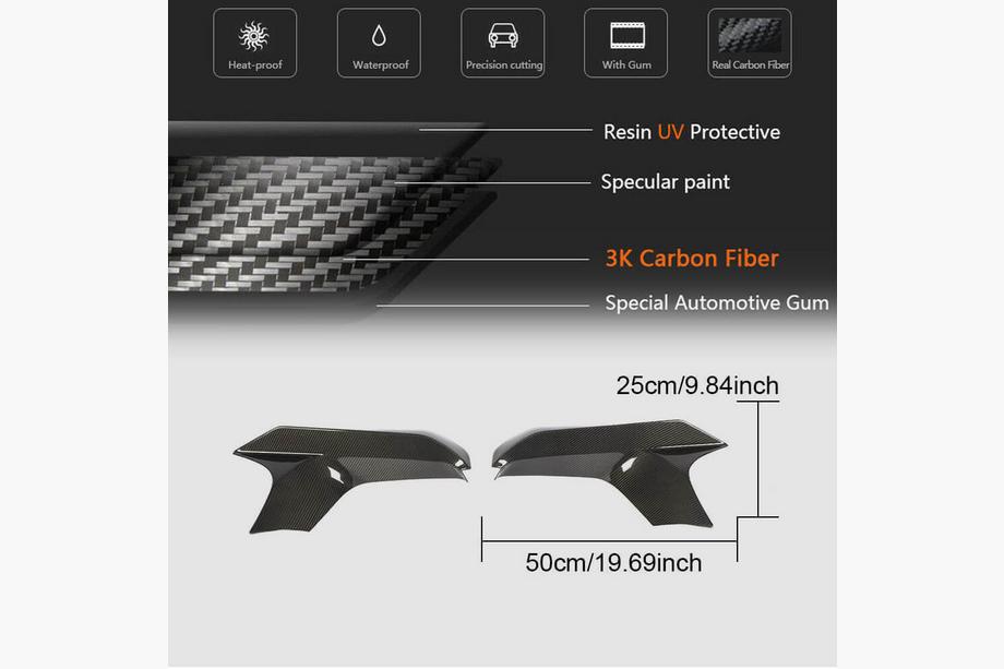 BMW 5er G30/G31 2017–2023 Frontstoßstangen Flaps Aufsätze (für M5 F90 2017-2020, Carbon) Foto 6