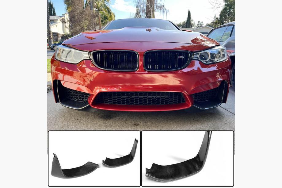 BMW 3 Series F30/F31 2012-2019 Frontstoßstangenaufsatz Flap V3 (für F80, Carbon) Image