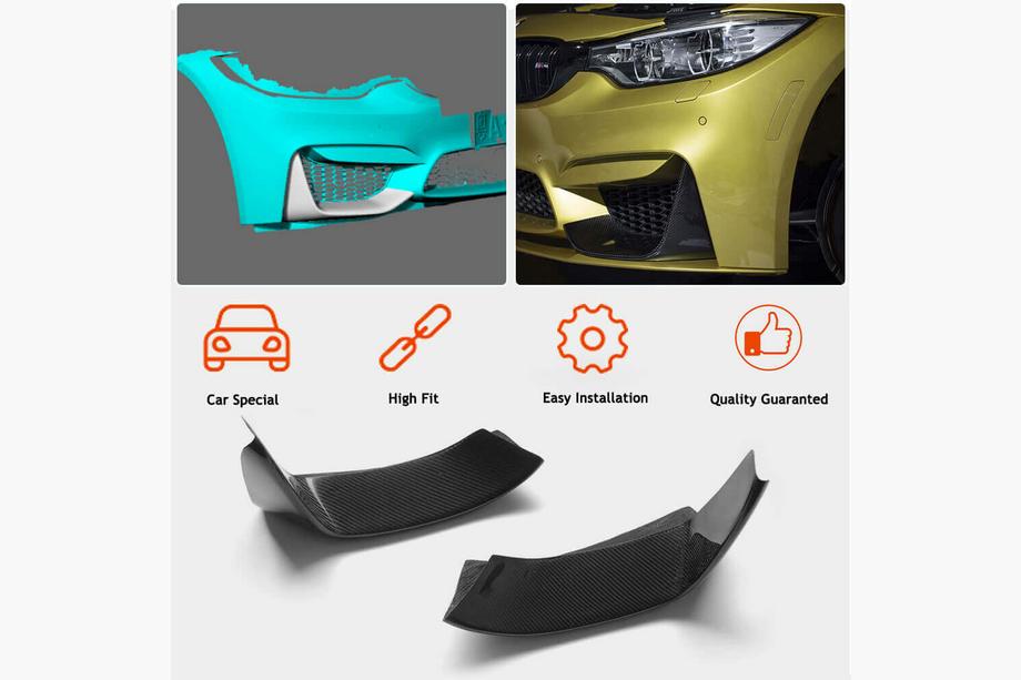 BMW 4 Series F32/F33/F36 2012-2020 Frontstoßstangenaufsatz Flap V3 (für F82/F83, Carbon) Foto 3