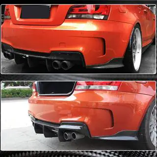 Heckstoßstangen Flaps Aufsätze (für E82 1M, Carbon) Foto 3