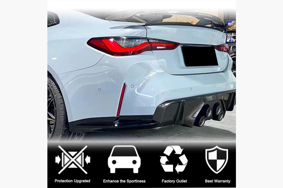 BMW 4 Series G22/23/26 2020- Heckstoßstangenaufsatz Flap Carbon V2 (für G82/G83) Foto 2