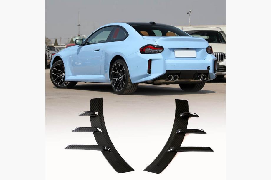 BMW 2 Series G42 2021- Aerodynamische Heckstoßstangenaufsätze (für G87, Carbon) Image