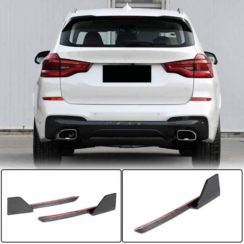 Heckstoßstangen Flaps Aufsätze (für original M-Sport 2018-2021, Carbon) Foto 1
