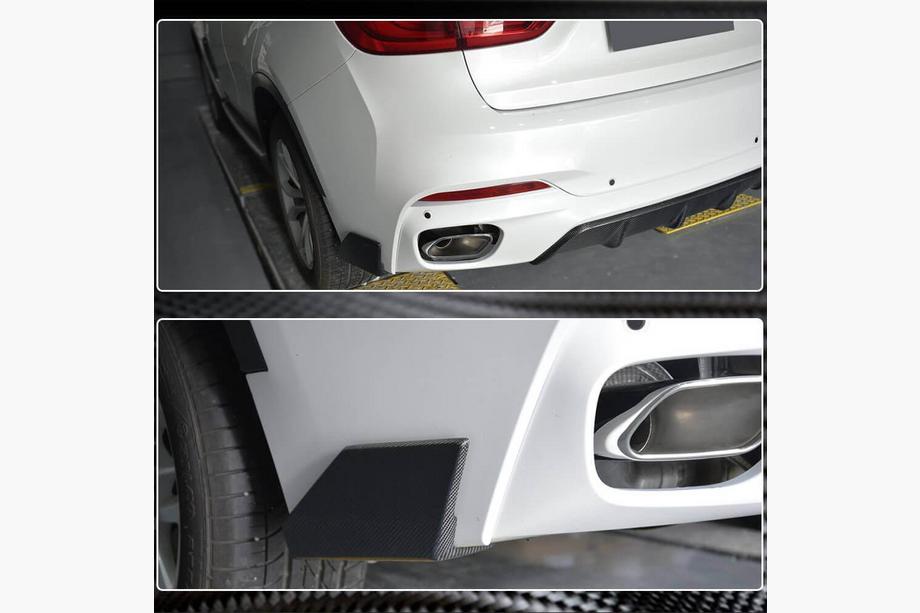 BMW X6 F16 2014-2019 Heckstoßstangenabdeckungen Flap (für M-Sport, Carbon) Foto 4