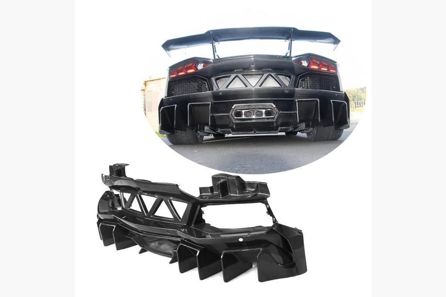 Lamborghini Aventador 2011-2022 Heckstoßstangenabdeckung Carbon Image