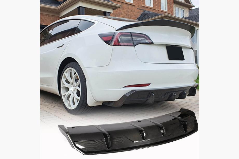 Tesla Model 3 2017- Heckdiffusor V1 (2017-2023, Carbon) Image