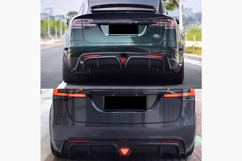Tesla Model X 2015- Heckdiffusor für Plaid 2021-2025, Carbon Foto 2