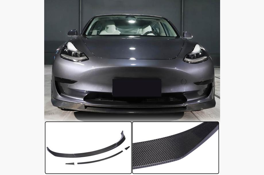 Tesla Model 3 2017- Frontlippe Lip V2 (2017-2023, Carbon) Image