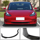 Tesla Model 3 2017- Frontlippe Lip V4 für Frontstoßstange (2017-2023, Carbon) Foto 1