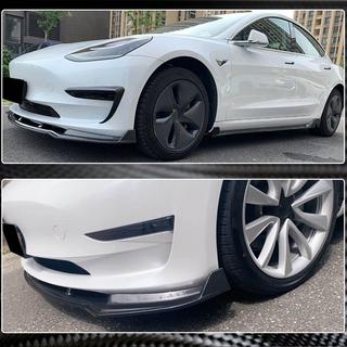 Frontlippe V5 für Stoßfänger (2017-2023, Carbon) Tesla Model 3 2017- Foto 3