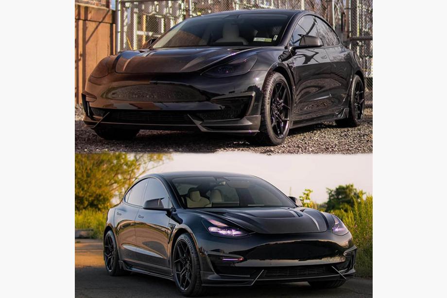 Tesla Model 3 2017- Frontstoßstangen Lippe ABS V9 (2017-2023) Foto 2