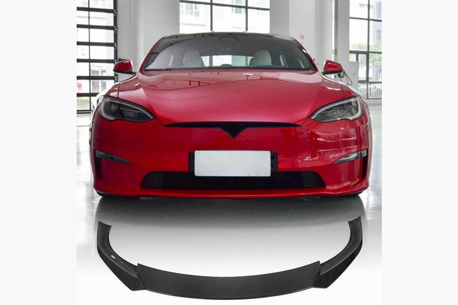 Tesla Model S 2012– Frontstoßstangenlippe Lip V1 (2021+, Carbon) Image