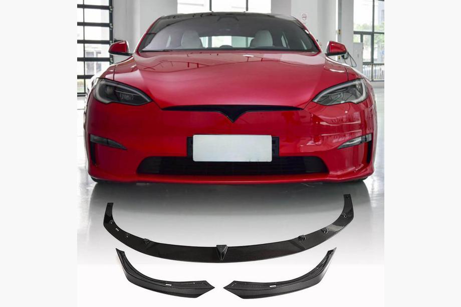 Tesla Model S 2012– Frontlippe Lip V2 (2021+, Carbon) Image