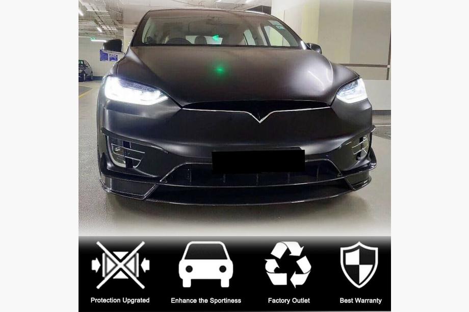 Tesla Model X 2015- Frontstoßstange Lippe Carbon V3 (2016-2020) Foto 3