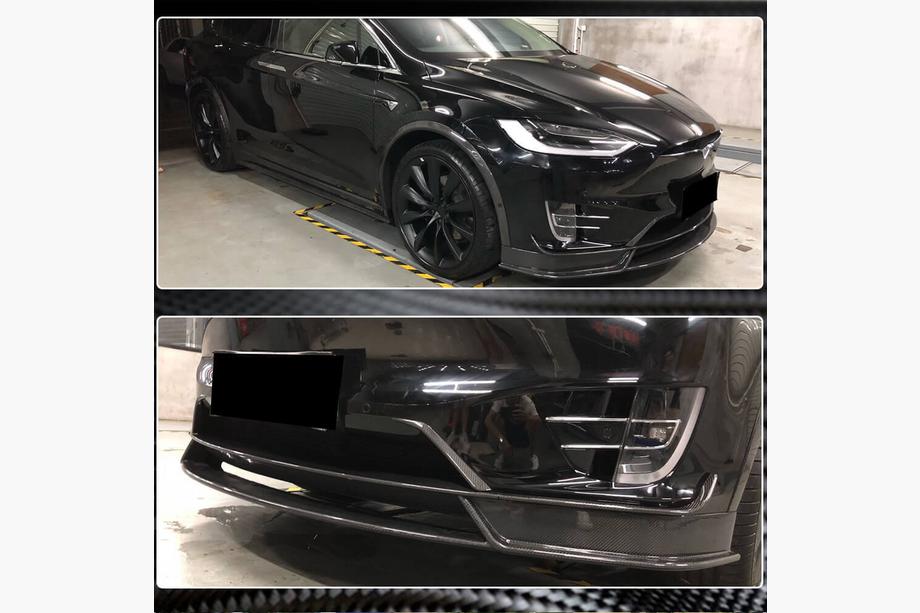 Tesla Model X 2015- Frontstoßstange Lippe Carbon V3 (2016-2020) Foto 4