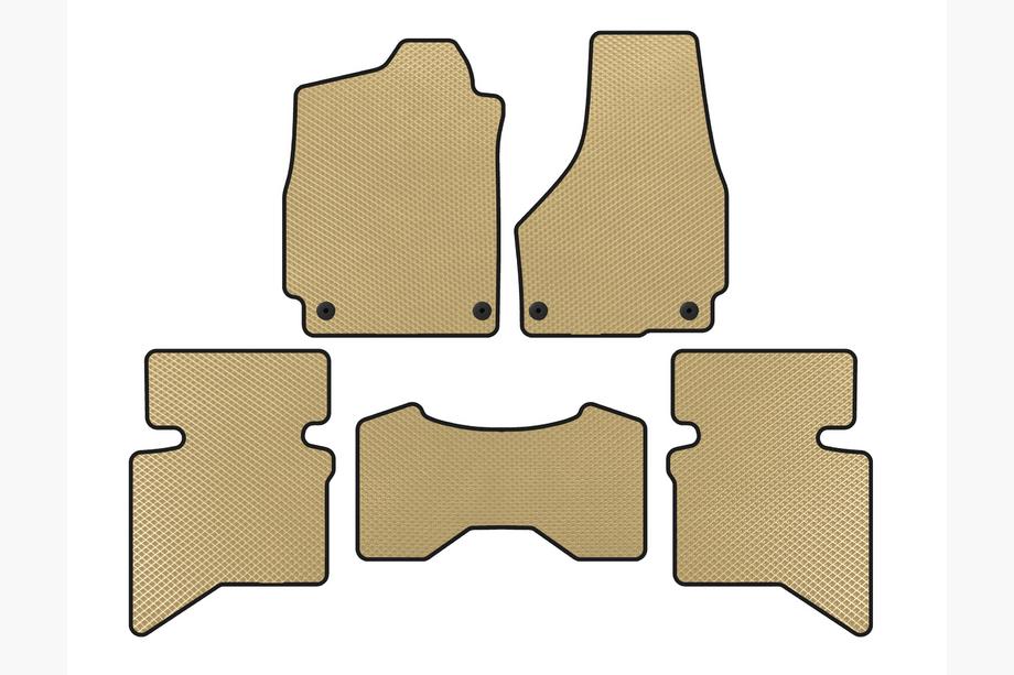 Dodge RAM (DS/DJ/D2) 2009–2024 EVA Fußmatten (2009+, 5-Sitzer/Doppelkabine, Beige) Image