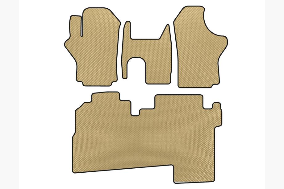 Hyundai H200, H1, Starex 1998-2007 EVA Fußmatten (2004-2007, 2 Reihen, 8-Sitzer, Beige) Foto 1