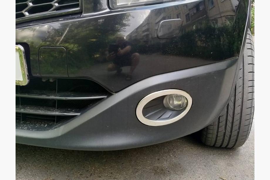Nissan Qashqai 2010-2014 Nebelscheinwerfer Blenden nur aussen (2 Stk, Edelstahl) Image